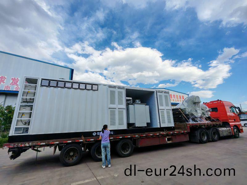 3150kva箱變配2檯1200kw/660v正壓防爆電(dian)機髮貨(huo)新疆